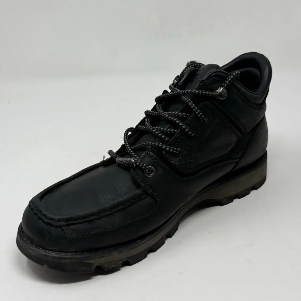 Rockport XCS Waterproof Chukka Boots Mens 8 W Wide Black Leather Preppy Gorpcore